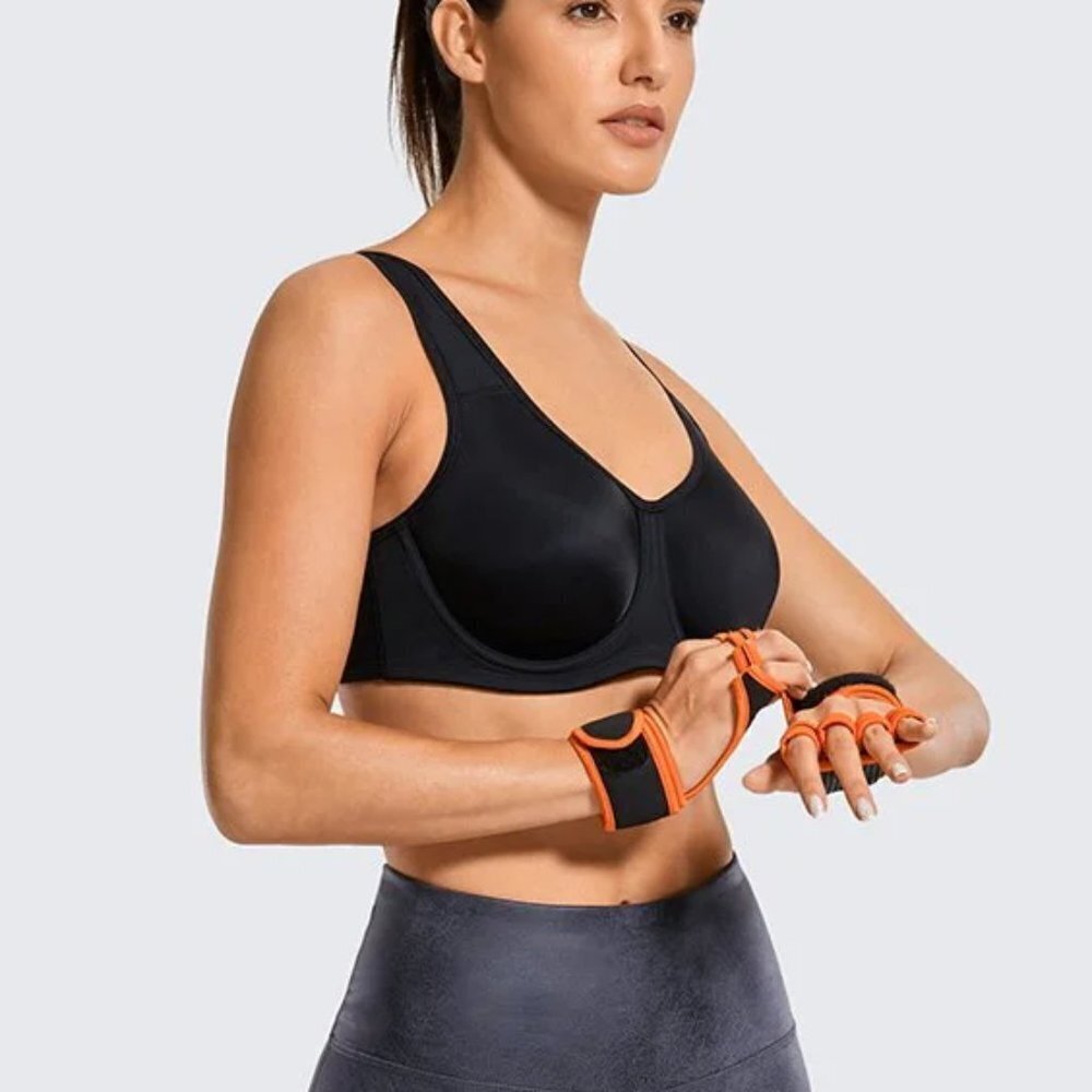 Syrokan Women's Max Control High Impact Underwire Sports Bra - 44G